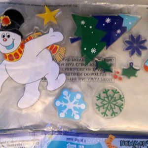Frosty the Snowman and Rudolph window gels